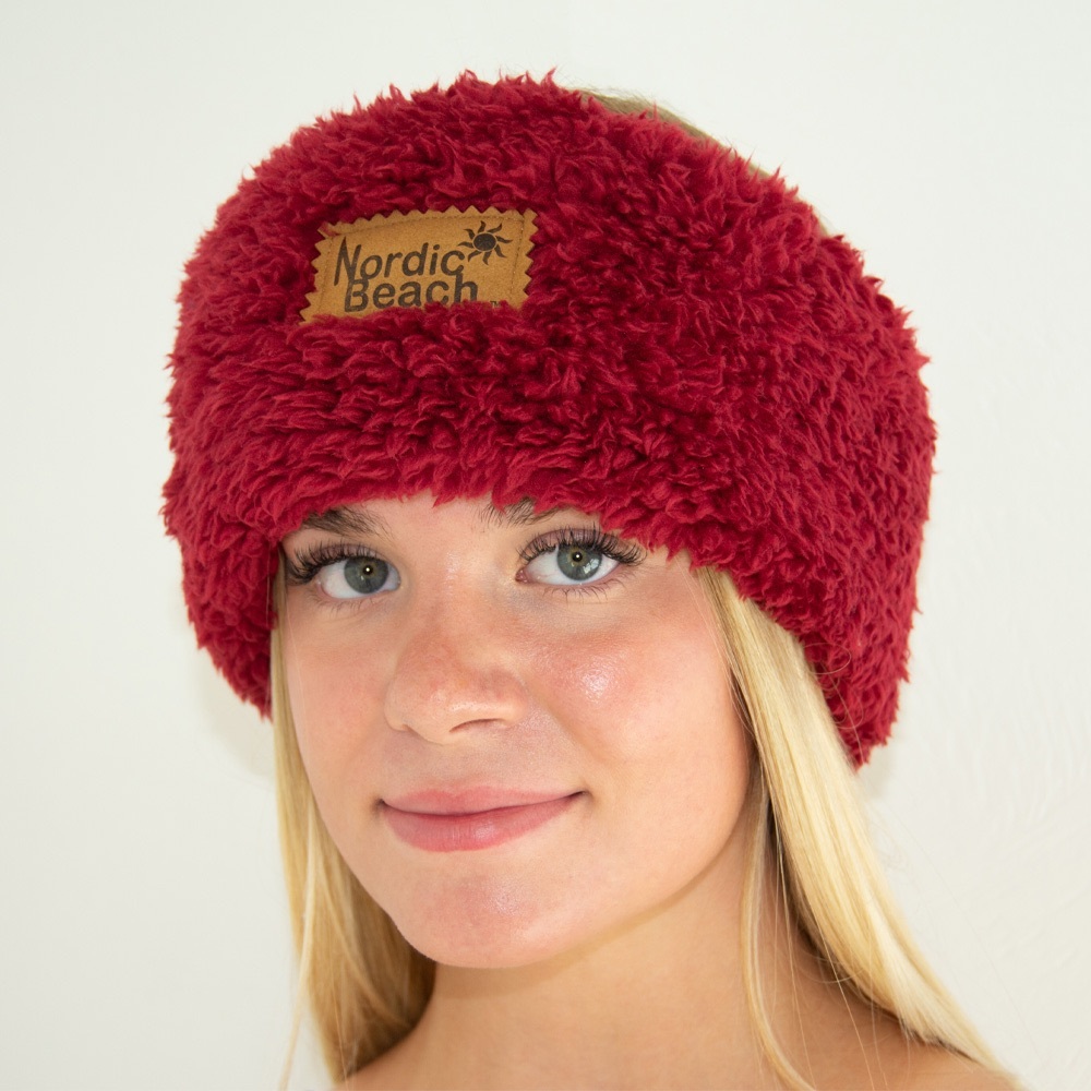 Nordic Beach Head Wrap - Red Velvet